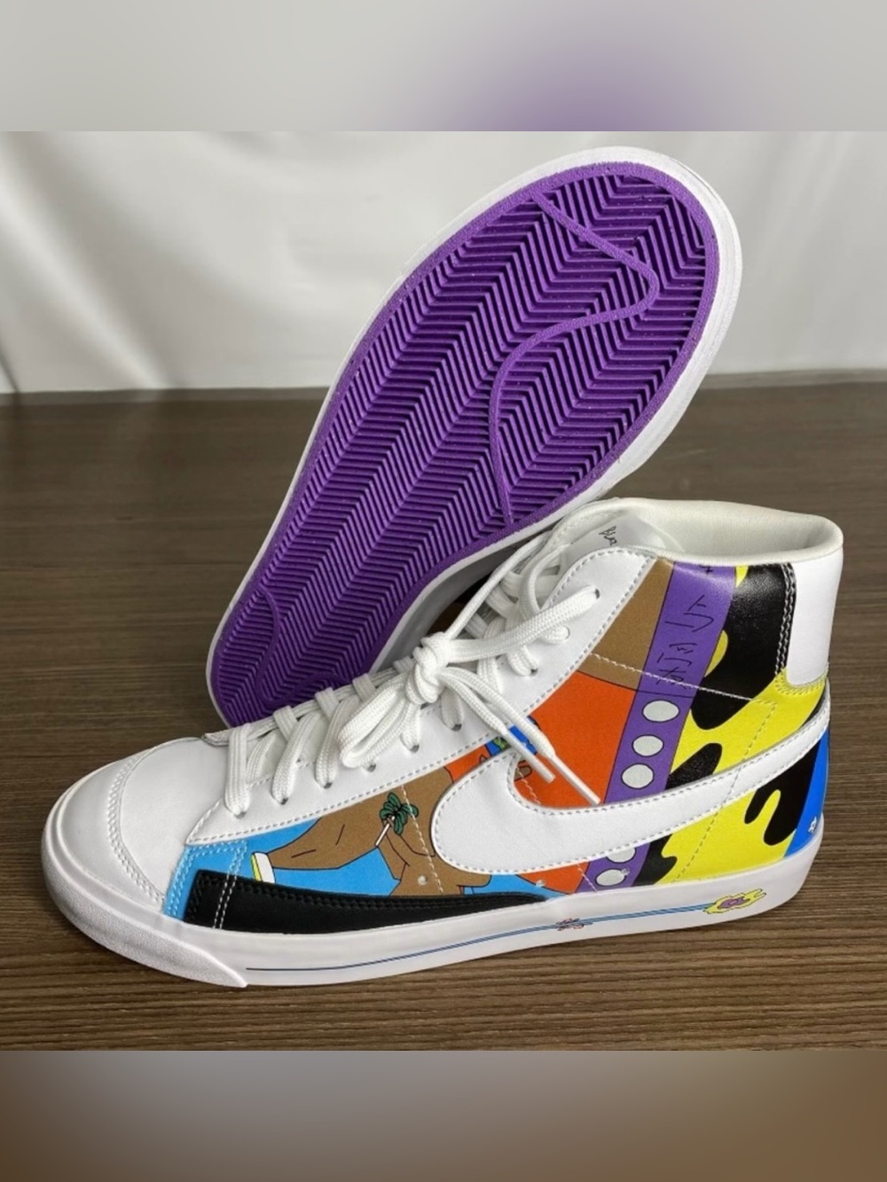 Nike Blazer Mid 77 Flyleather QS Ruohan Wang Men Size 10 NIB Sneakers CZ3775-900 - Picture 2 of 8